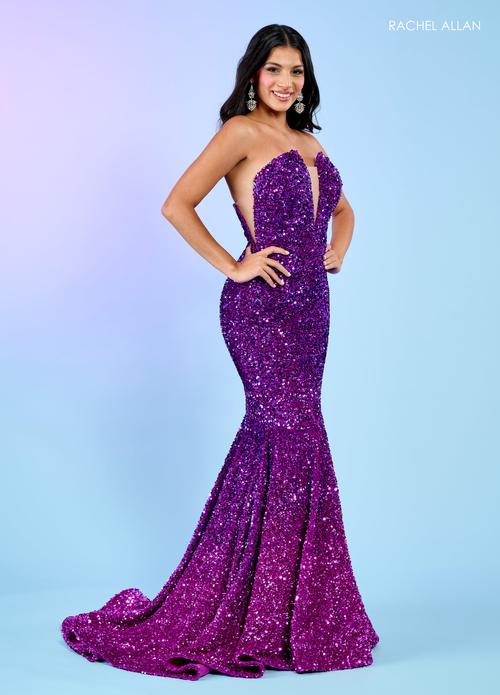 Rachel Allan EMERALD OMBRE dress