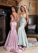 Rachel Allan 70706 Satin Fitted Cutout Gown