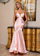 Rachel Allan 70706 Satin Fitted Cutout Gown