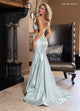 Rachel Allan 70706 Satin Fitted Cutout Gown