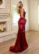 Rachel Allan 70708 Sequin Applique Sleeveless Slit Gown
