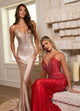 Rachel Allan 70714 Beaded Fitted Strapless Gown