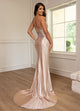 Rachel Allan 70714 Beaded Fitted Strapless Gown