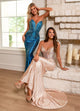 Rachel Allan 70714 Beaded Fitted Strapless Gown