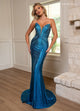 Rachel Allan 70714 Beaded Fitted Strapless Gown