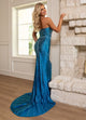 Rachel Allan 70714 Beaded Fitted Strapless Gown