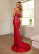 Rachel Allan 70714 Beaded Fitted Strapless Gown
