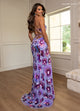 Rachel Allan 70719 Floral Print Sleeveless Slit Gown