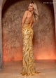Rachel Allan 70722 Beaded Sleeveless Slit Gown