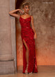 Rachel Allan 70722 Beaded Sleeveless Slit Gown