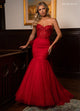 Rachel Allan 70726 Applique Strapless Mermaid Dress