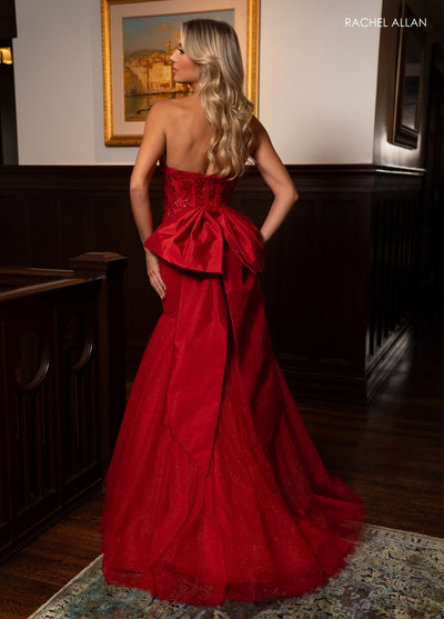 Rachel Allan 70726 Applique Strapless Mermaid Dress