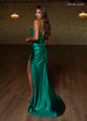 Rachel Allan 70731 Beaded Jersey Corset Slit Gown