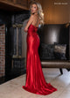 Rachel Allan 70733 Mirror Beaded Strapless Slit Gown
