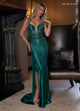 Rachel Allan 70737 Beaded Jersey V-Neck Slit Gown