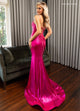 Rachel Allan 70738 Metallic Sleeveless Slit Gown