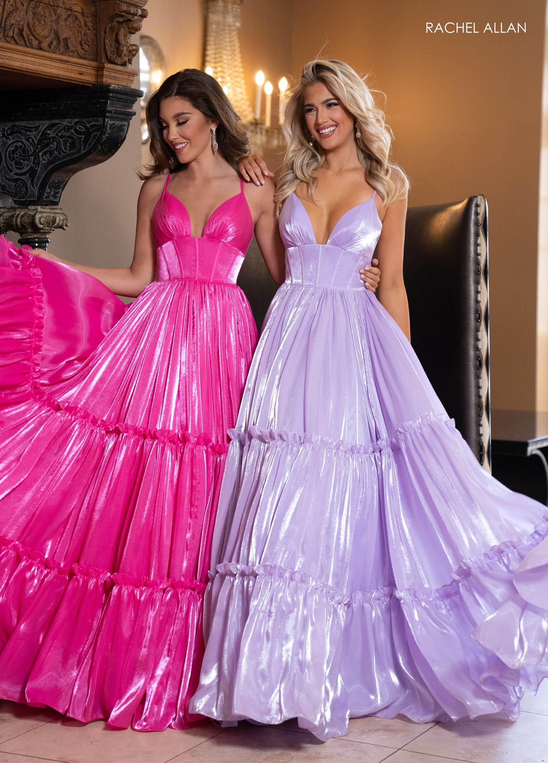 Rachel Allan 70748 Organza Sleeveless A-line Gown