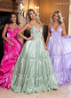 Rachel Allan 70748 Organza Sleeveless A-line Gown