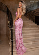 Rachel Allan 70752 Beaded Sleeveless Slit Gown