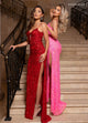Rachel Allan 70758 Beaded Sleeveless Slit Gown