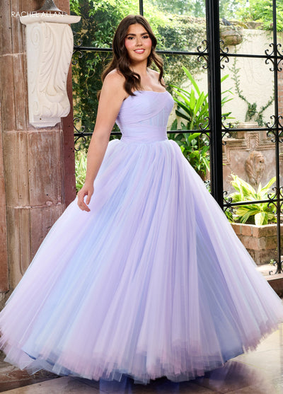 Rachel Allan 70761 Tulle Strapless A-line Gown