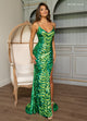 Rachel Allan 70770 Beaded Sleeveless Slit Gown
