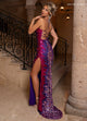 Rachel Allan 70770 Beaded Sleeveless Slit Gown