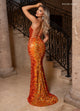Rachel Allan 70770 Beaded Sleeveless Slit Gown