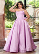 Rachel Allan 70781 Shiny Satin Strapless A-line Gown