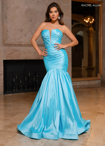 Rachel Allan 70792 Taffeta Strapless Mermaid Dress