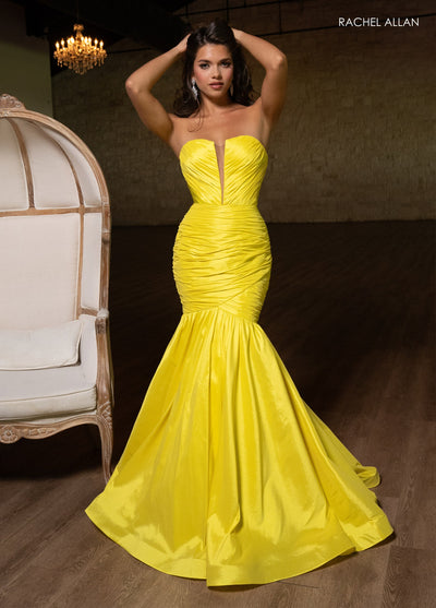 Rachel Allan 70792 Taffeta Strapless Mermaid Dress