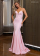 Rachel Allan 70802 Jersey Fitted Strapless Gown