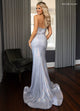 Rachel Allan 70835 Metallic Strapless Slit Gown
