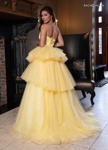 Rachel Allan 70876 Strapless Tiered Ball Gown