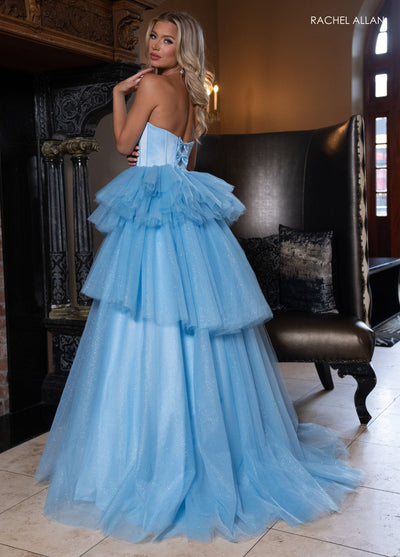 Rachel Allan 70876 Strapless Tiered Ball Gown