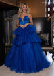 Rachel Allan 70876 Strapless Tiered Ball Gown