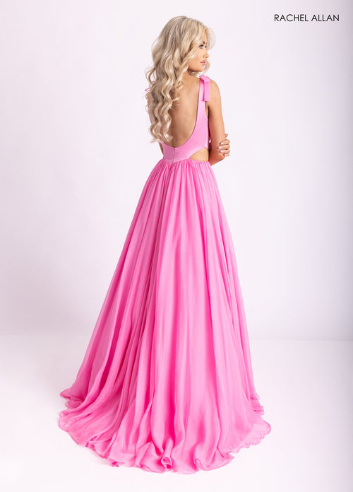 Sleeveless A-line Slit Gown by Rachel Allan 70980