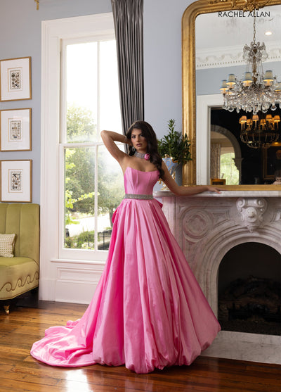 Taffeta Strapless A-line Gown by Rachel Allan 71024