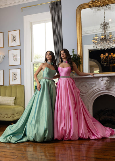 Taffeta Strapless A-line Gown by Rachel Allan 71024