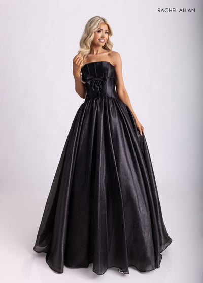 Organza Strapless A-line Gown by Rachel Allan 71060