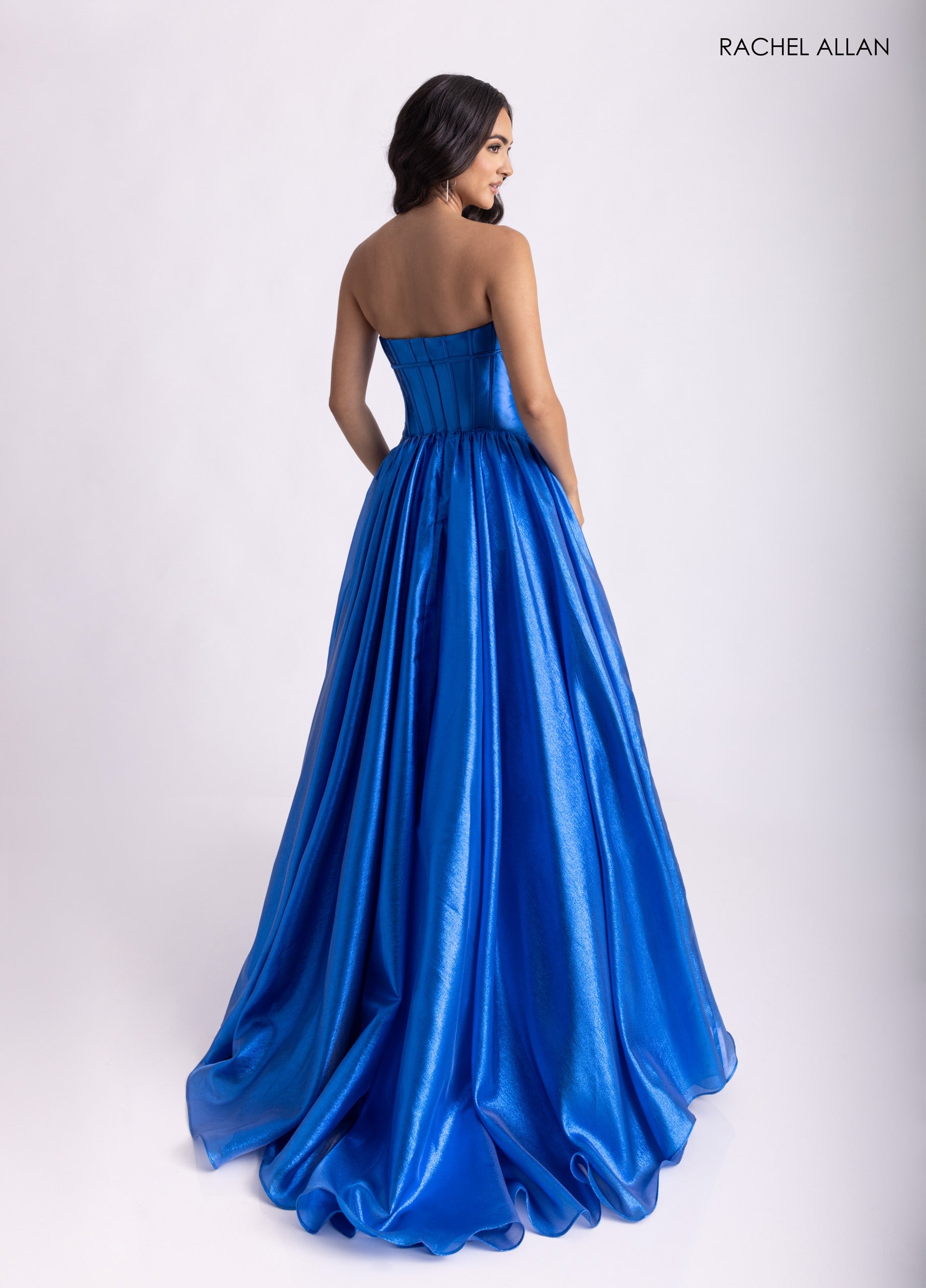 Organza Strapless A-line Gown by Rachel Allan 71060