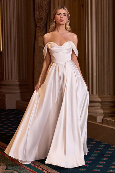 Ladivine 7449W Satin Wedding Dress