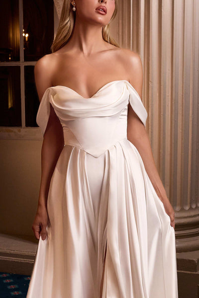 Ladivine 7449W Satin Wedding Dress