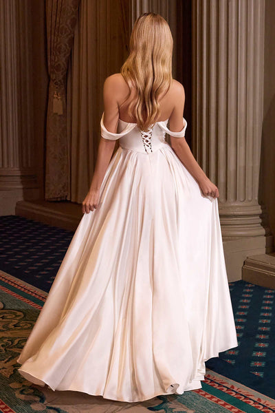 Ladivine 7449W Satin Wedding Dress