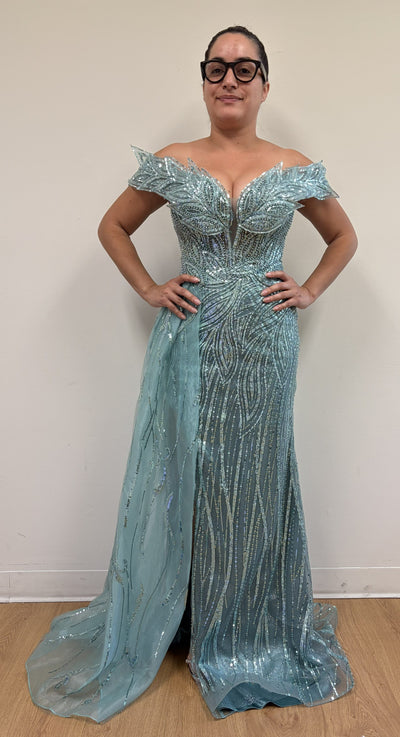 Royal Queen RQ8100 Jeweled Lace Appliqued Formal Gown