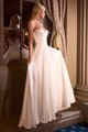 Ladivine 7481W Off White Bridal Gown with Pleated Neckline