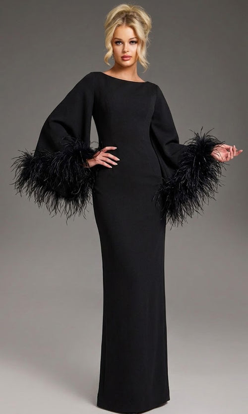 Jovani 41077 - Elegant Bell Sleeve gown