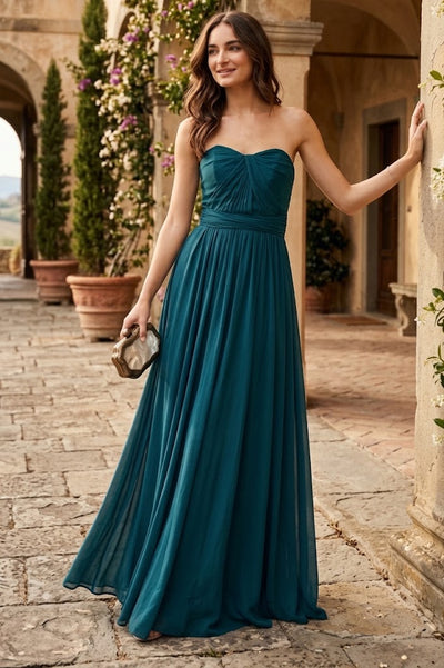 Vestido largo convertible para dama de honor Eva USA 3316 