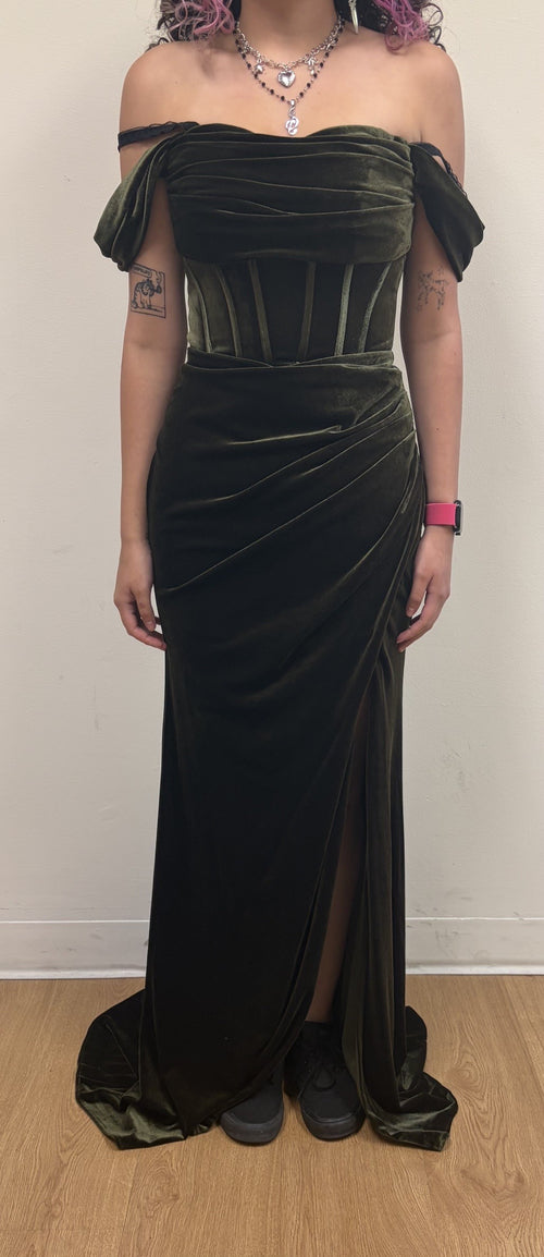Royal Queen CAPPUCCINO Velvet Sheath Dress