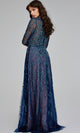 Jovani 80807 Beaded Navy Gown